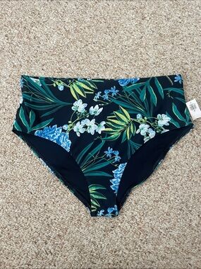 High-Waist Floral Bikini Bottoms